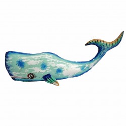 FIGURA BALLENA HOJALATA 20X6X6 CM.