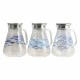 SET 3 JARRAS PECES AGUA CRISTAL 17X14X20 CM.