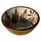 BOWL CUENCO REDONDO PLANTAS MADERA CENTROS DE MESA TROPICAL 15X15X7 CM.