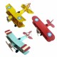 SET 3 FIGURAS AVIONETA RETRO METAL 16X12X7 CM.