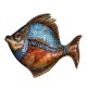 ADORNO APLIQUE PARED PEZ COLORES METAL 40X3.50X34.50 CM.