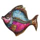 ADORNO APLIQUE PARED PEZ COLORES METAL 29.50X2X26 CM.