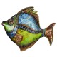 ADORNO APLIQUE PARED PEZ COLORES METAL 35X2.50X30.50 CM.