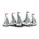 ADORNO APLIQUE PARED BARCOS VELEROS METAL 100X4X44 CM.