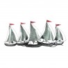 ADORNO APLIQUE PARED BARCOS VELEROS METAL 100X4X44 CM.