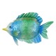 ADORNO APLIQUE PARED PEZ COLORES METAL 30X1.50X20 CM.