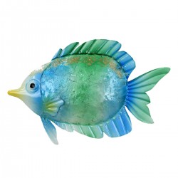 ADORNO APLIQUE PARED PEZ COLORES METAL 30X1.50X20 CM.
