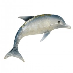 ADORNO PARED DELFIN METAL 51X2X28 CM.