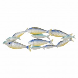 ADORNO APLIQUE PARED PECES METAL 99.50X6X33 CM.