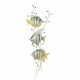 ADORNO APLIQUE PARED PECES METAL 34.50X4X111 CM.