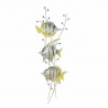 ADORNO APLIQUE PARED PECES METAL 34.50X4X111 CM.