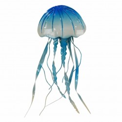 ADORNO PARED MEDUSA AZUL METAL 25.50X2.50X56 CM.