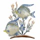 ADORNO PLACA PARED PECES CON CORAL METAL 48X2X53 CM.