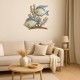 ADORNO PLACA PARED PECES CON CORAL METAL 48X2X53 CM.