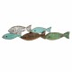 ADORNO PARED PECES MADERA ABETO 53X2X12 CM.