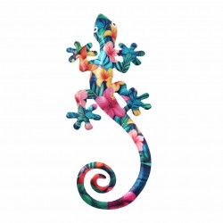 ADORNO APLIQUE PARED LAGARTO METAL 12X0.5X24 CM.