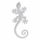 ADORNO APLIQUE PARED LAGARTO METAL 11X0.5X23 CM.