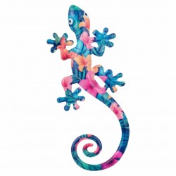 ADORNO APLIQUE PARED LAGARTO METAL 14X1X30 CM.