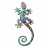 ADORNO APLIQUE PARED LAGARTO METAL 11X0.5X23 CM.