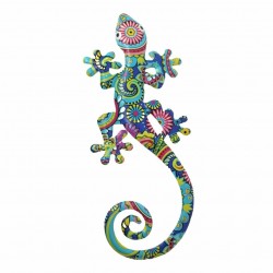 ADORNO APLIQUE PARED LAGARTO METAL 14X1X30 CM.