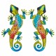 SET 2 APLIQUES PARED LAGARTO METAL 18X1X30 CM.