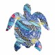 ADORNO APLIQUE PARED TORTUGA COLORES METAL 28X1.50X30.50 CM.