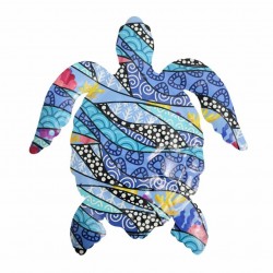 ADORNO APLIQUE PARED TORTUGA COLORES METAL 28X1.50X30.50 CM.