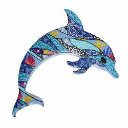 ADORNO PARED DELFIN METAL 22X1.5X30 CM.