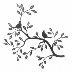 ADORNO PARED RAMA ÁRBOL CON PÁJAROS METAL 83X2X68 CM.