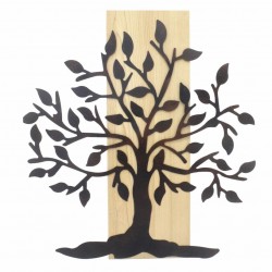 APLIQUE ADORNO PARED ÁRBOL DE LA VIDA METAL 56X0.50X60 CM.