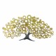 APLIQUE ADORNO PARED ÁRBOL METAL 68X1X36.50 CM.