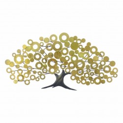 APLIQUE ADORNO PARED ÁRBOL METAL 68X1X36.50 CM.