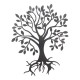 APLIQUE ADORNO PARED ÁRBOL METAL 46.50X1X57 CM.