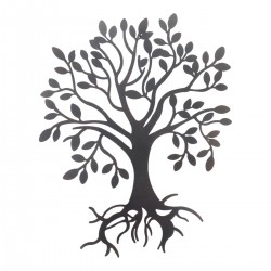 APLIQUE ADORNO PARED ÁRBOL METAL 46.50X1X57 CM.