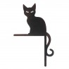 ADORNO PARED GATO NEGRO METAL 19X1X30 CM.