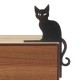 ADORNO PARED GATO NEGRO METAL 19X1X30 CM.