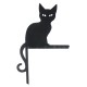 ADORNO PARED GATO NEGRO METAL 19X1X30 CM.