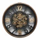 RELOJ PARED MAQUINARIA INDUSTRIAL METAL Y MADERA 50X8.5X50 CM.