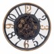 RELOJ PARED MAQUINARIA INDUSTRIAL METAL Y MADERA 60X8.5X60 CM.