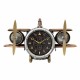 RELOJ PARED AVIONETA RETRO METAL 67X20.50X42 CM.