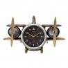 RELOJ PARED AVIONETA RETRO METAL 67X20.50X42 CM.