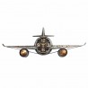 RELOJ PARED AVIONETA RETRO METAL 116X12X42 CM.