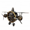 RELOJ PARED AVIONETA RETRO METAL 87X17X52.50 CM.