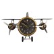 RELOJ PARED AVIONETA RETRO METAL 87X17X52.50 CM.