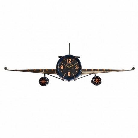 RELOJ PARED AVION RETRO METAL 145X21X48 CM.