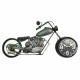 ADORNO PARED RELOJ MOTO METAL RETRO 45X7.50X21 CM.