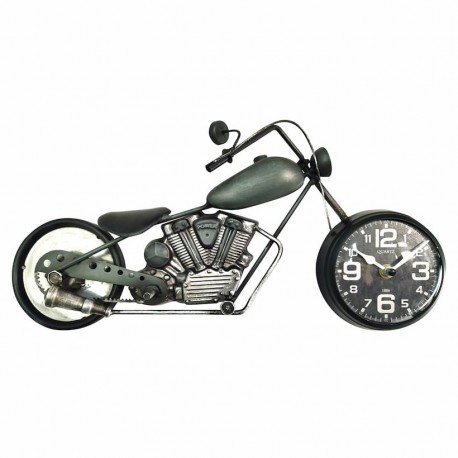 ADORNO PARED RELOJ MOTO METAL RETRO 45X7.50X21 CM.