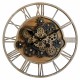 RELOJ PARED MAQUINARIA CON NÚMEROS ROMANOS INDUSTRIAL METAL Y RESINA 57X6.5X57 CM.