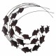 ADORNO APLIQUE PARED PECES METAL 66X2X58 CM.