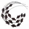ADORNO APLIQUE PARED PECES METAL 66X2X58 CM.